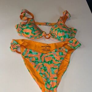 Dippin' Daisy's Orange and Green Swirl Bikini